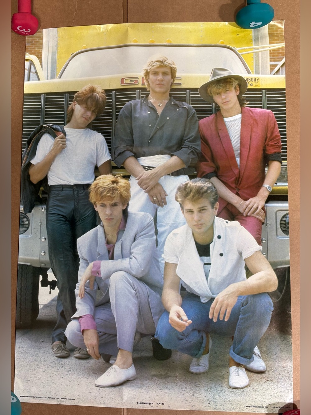 Vintage 1983 Duran Duran Anabas AA122 New Wave Original UK Import Poster 24x35